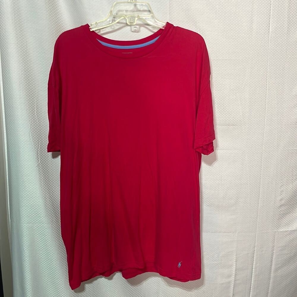 Ralph Lauren xl red 💯 cotton short sleeve tee shirt red euc worn once